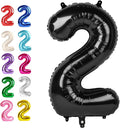 Black Number 2 Balloon 40 inch, Balloon numbers party supplies, deco photo shoot by Upgesy
