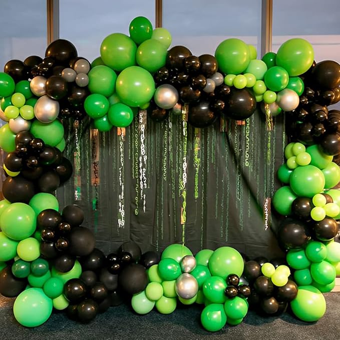 Voircoloria 110pcs Green Latex Party Balloons, 12inch | - Image 6