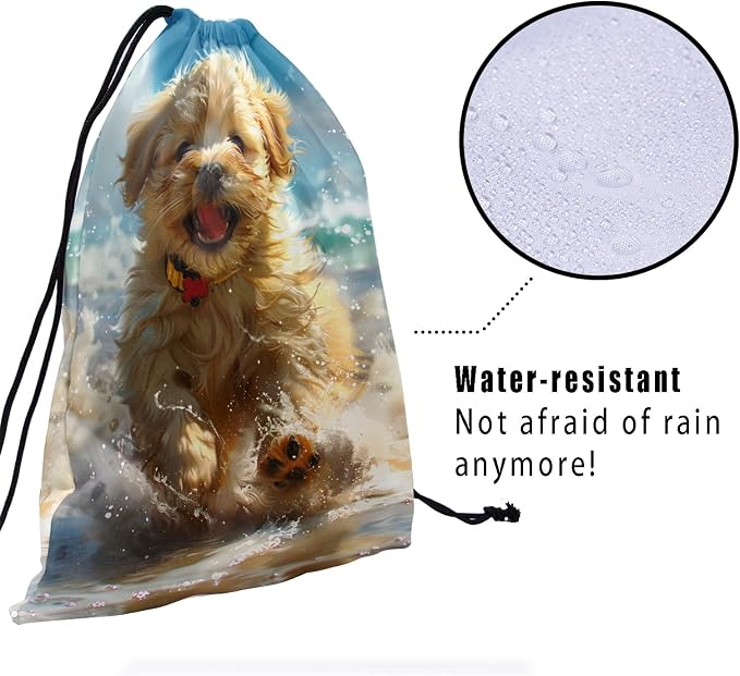 Cute Animal Gymnastics Grip Bag Playing Water Dog Gym String Bag - Image 4
