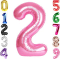 40 Inch Pink Number 2 Balloon Birthday Party Decorations by Hadoife