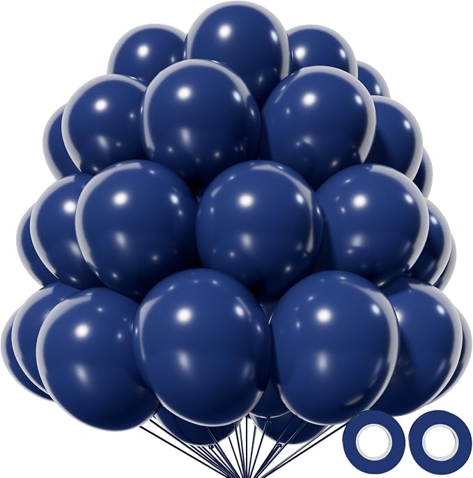 Navy Blue Balloon 110pcs, 12 Inch Thickened Latex Party Balloons Helium Bright by Kawkalsh