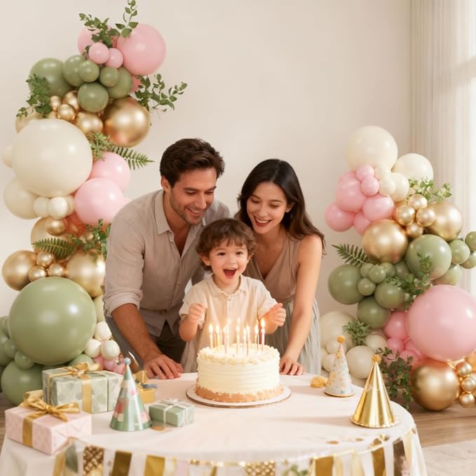 Pink and Green Balloon Arch Kit - Image 5