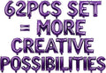62 Pcs Purple Letter Balloons, Custom 2 Set A-Z Set by GOGAKIE