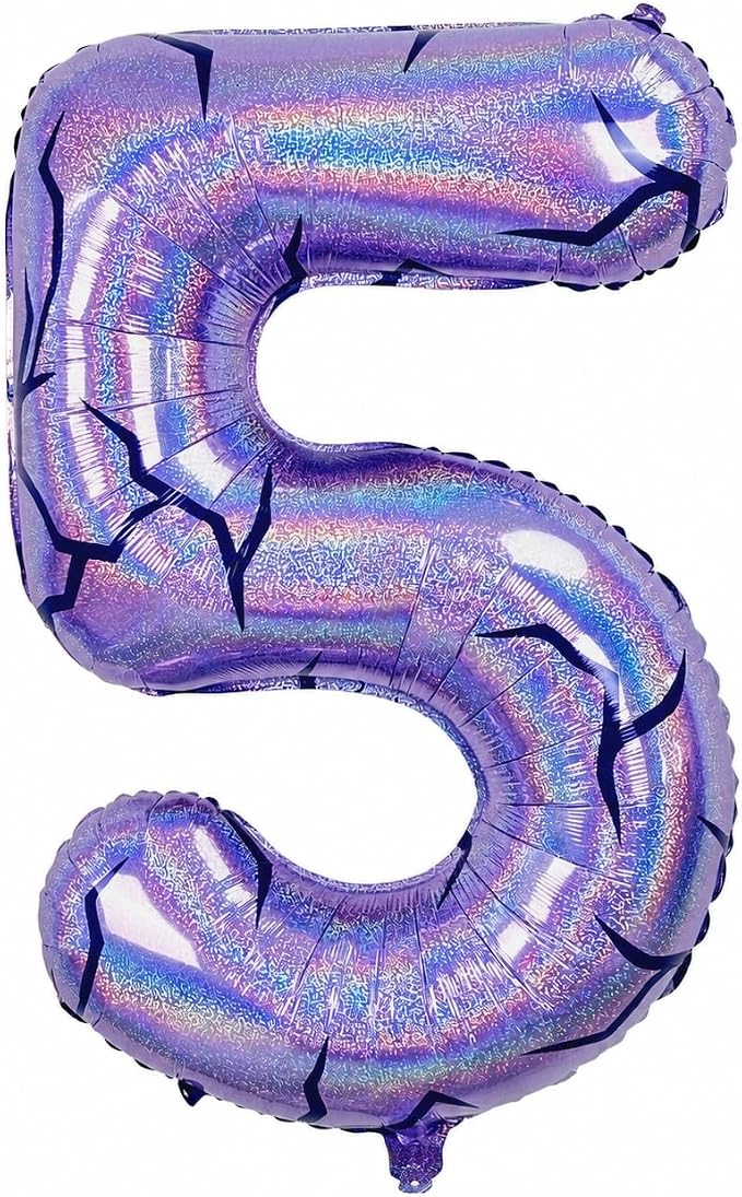 40 Inch Purple Kpop Number 5 Balloon by Froova