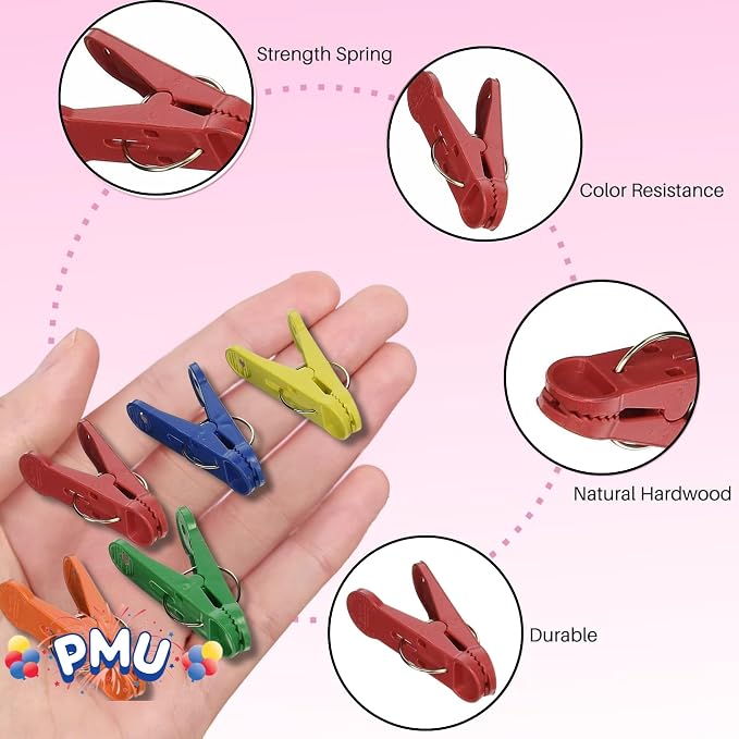 PMU Clip-n-Weight Primary Colors 8-Gram Plastic Balloon Weights Pkg/5 - Image 3