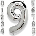 AULE 40 Inch Silver 9 Balloon Number Foil 0-9 Birthday Big Numbers | Birthday by AULE