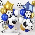 Soccer Balloons, Royal Blue Gold Balloons by Togvu