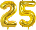 Number 25 Balloons for 25th Birthday Party Decorations, 0-100 Large No.25 by Joycard