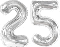 25 Balloon - Silver Birthday Number Balloons, 40 Inch Decorations Men Women | by ALPHADELTAPI