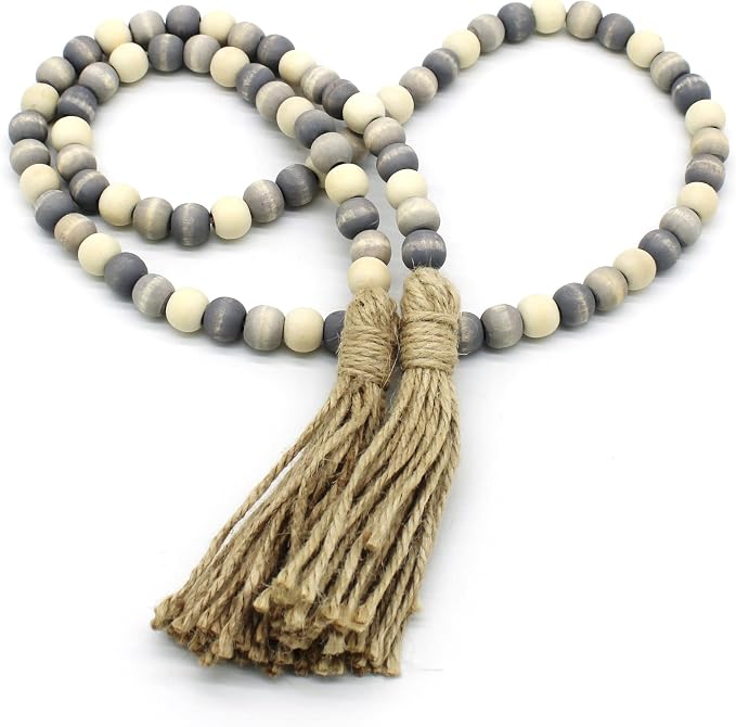 CVHOMEDECO. Wood Beads Garland by CVHOMEDECO