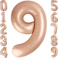 40 Inch Caramel Foil Number 9 Balloon by TNCDJKPA