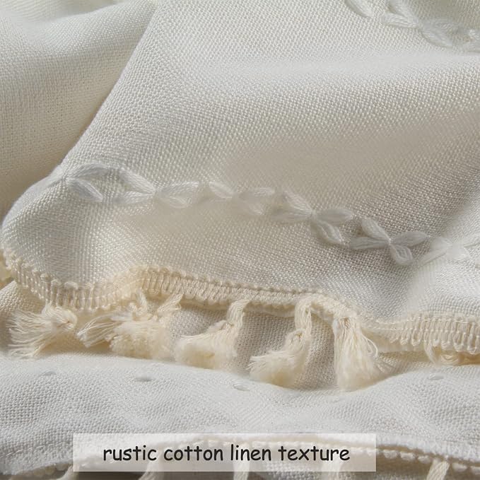 Boho Linen Curtains Off White - Image 7