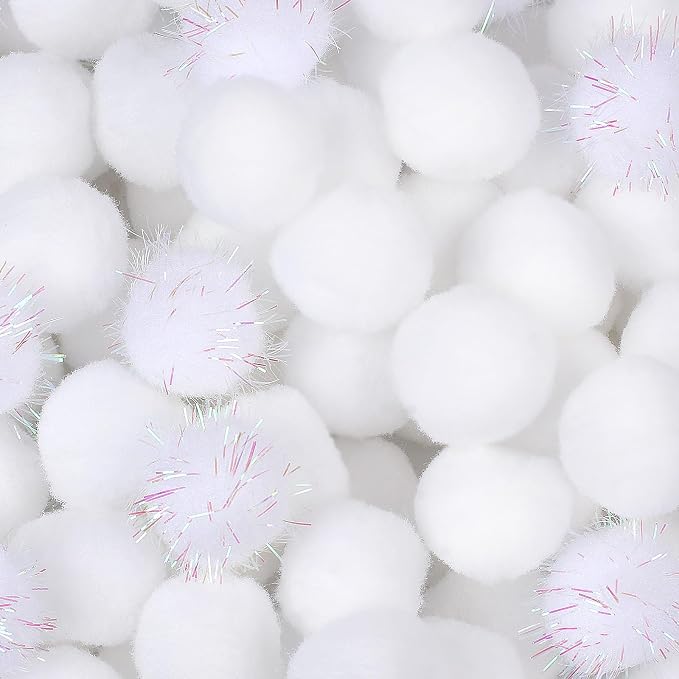 Phinus 200 PCS Pom Poms, 1 Inch Pompoms by Phinus