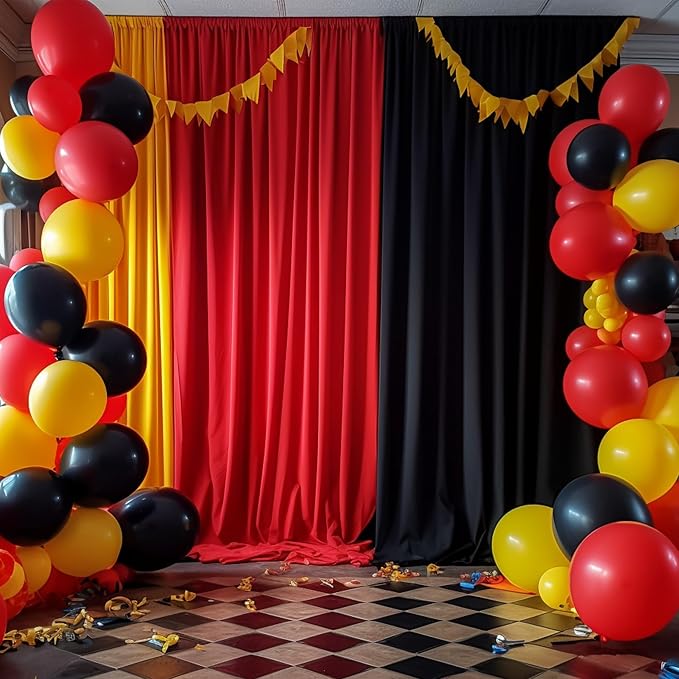40×14ft Wrinkle Free Red Backdrop Curtain - Image 8