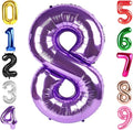 40 Inch Purple Number 8 Balloon Birthday Party Decorations by Hadoife