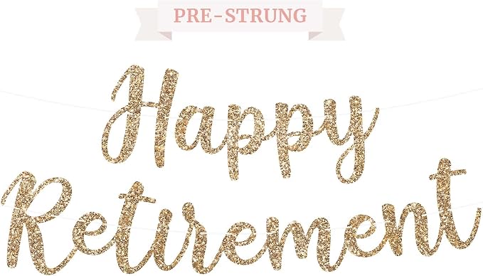 Pre-Strung Happy Retirement Banner by PerfectOccasion