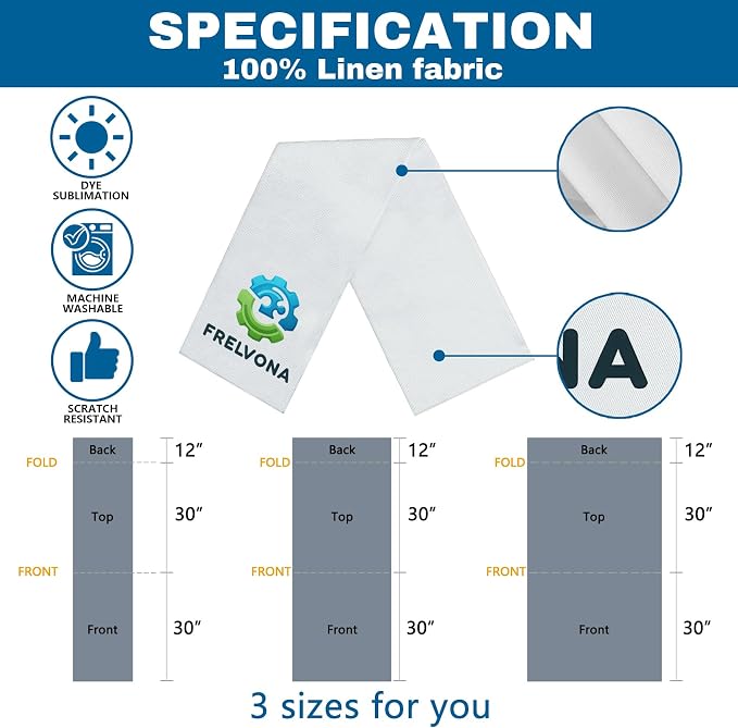 Custom Table Runner with Business Logo 36 in x 72 in, Customzied Banner and - Image 3