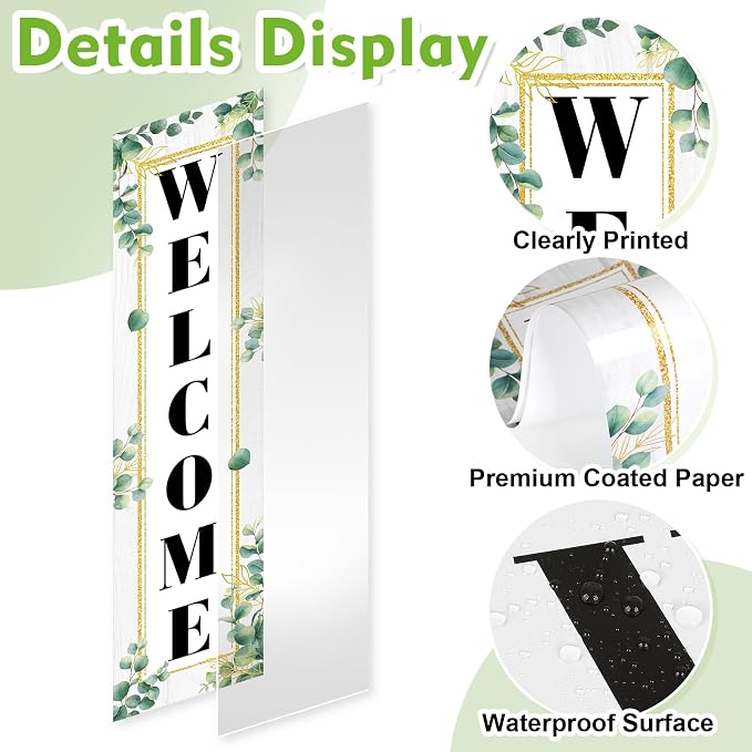 Eucalyptus Classroom Welcome Poster Decorations, Welcome Sign - Image 3
