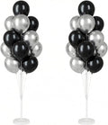 Black Silver Balloon Stand Kit for Floor or Table, Party Decor by IMISNO