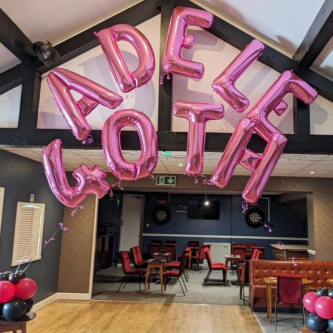 Hot Pink Letter B Balloons, B Letter Balloon 40 Inch Foil B Balloon | Hot Pink - Image 7