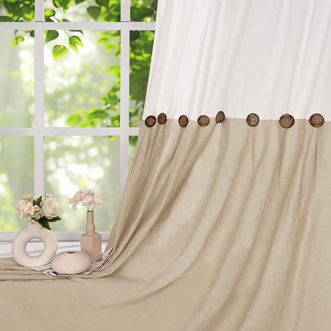 Farmhouse Cotton Linen Curtains - Image 5