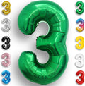 Green Number Balloon 3 Mylar Foil Balloons 32 inch by Unknown