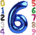 40 Inch Navy Blue Number 6 Balloon, 6th Blue Birthday Party Decorations | 40 by Hadoife