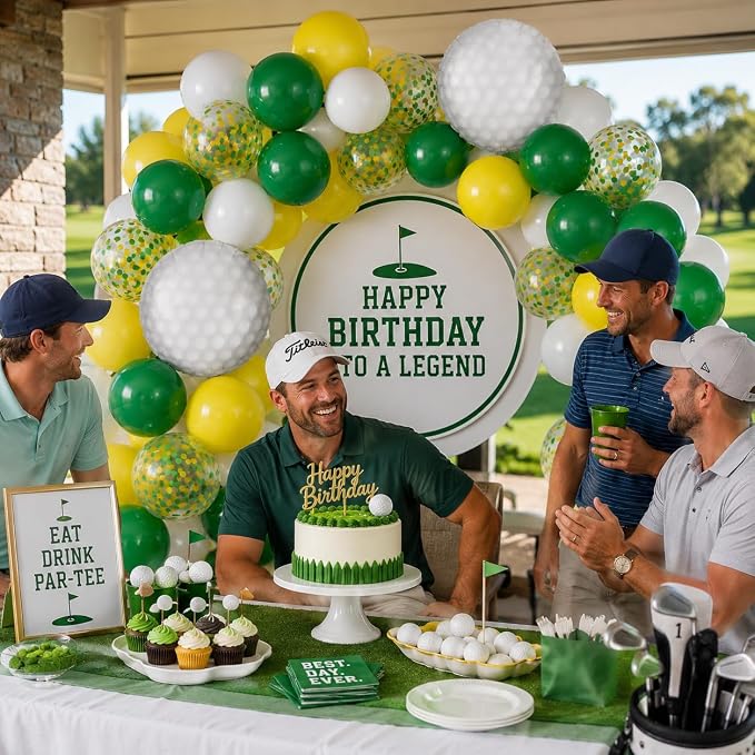 Golf Balloons, 12 Inch Green and Yellow Balloons - Image 4