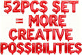 52 Pcs Red Letter Balloons, Custom 2 Set A-Z Set by GOGAKIE