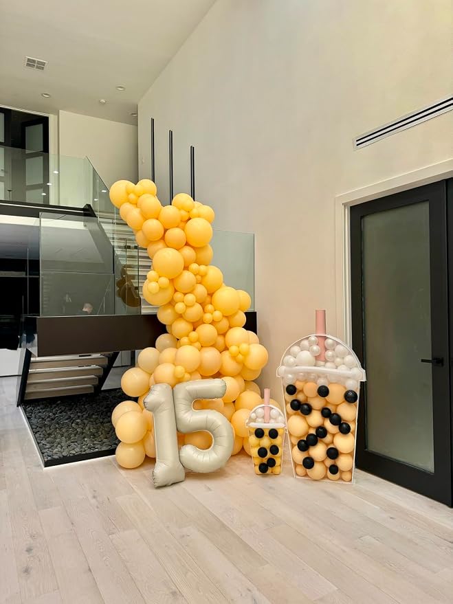 17 Balloon Numbers 40Inch for 17th Year Old Birthday Decorations, Cream | 40In - Image 5