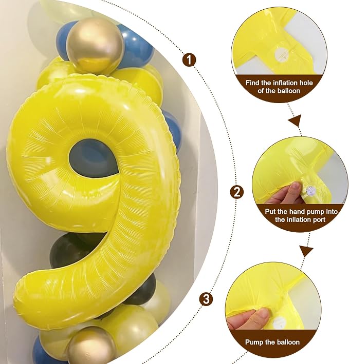 Number Balloons 5 Balloon Yellow - Image 6
