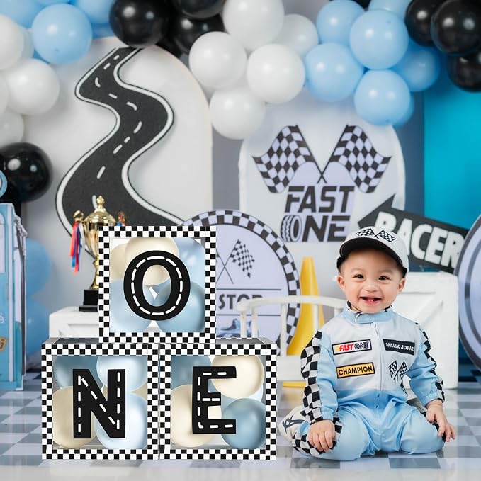 Fast ONE Birthday Decorations for Boys, Race Car ONE Boxes - Image 6