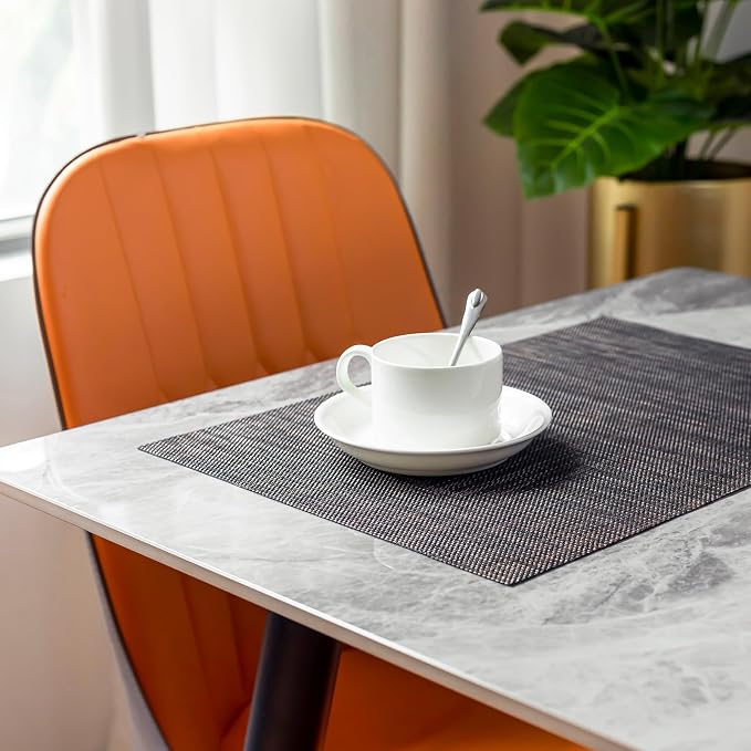 LEXMORE Placemats Set of 6 Vinyl/Plastic Woven Place Mats - Image 6