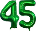 Dark Green 45 Number Balloons, 40 Inch Giant Number 45 Balloons Foil Mylar by Lovoir