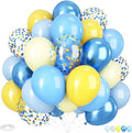 Yellow Blue Balloons, 12 Inch Blue and Yellow Balloons Set Macaron Yellow by Adorely