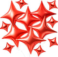 TONIFUL 30 Pcs Four Pointed Star Balloon 26In & 10In Red Foil Balloon | Helium by TONIFUL