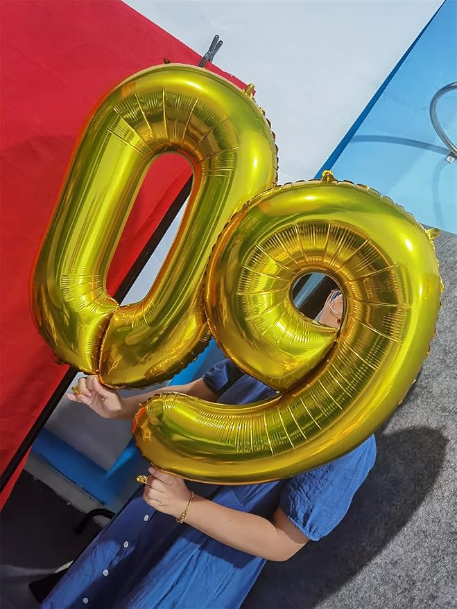 32 Inch Gold Number 7 Balloons Foil Ballon Digital Birthday Party Decoration - Image 5