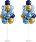 Blue Gold Balloon Column Kit Set of 2 by Tosuced