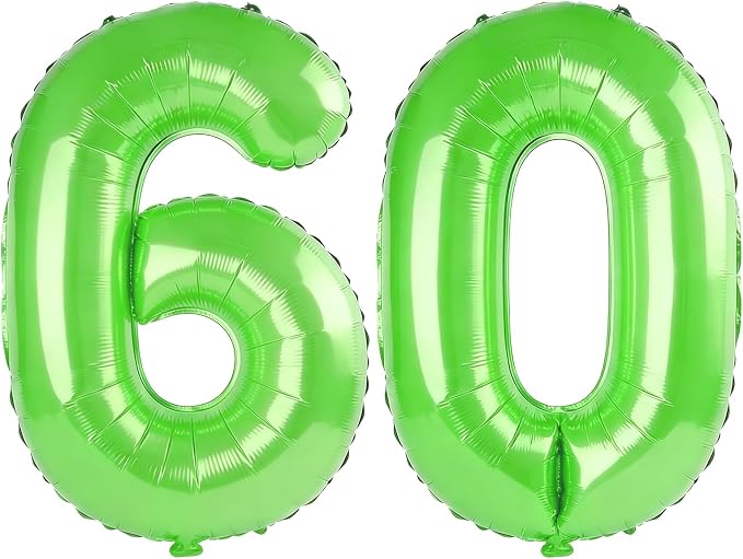 40 Inch Number 60 Balloons for 60th Birthday Party Decorations, 0-100 Fruit by FOBELEC