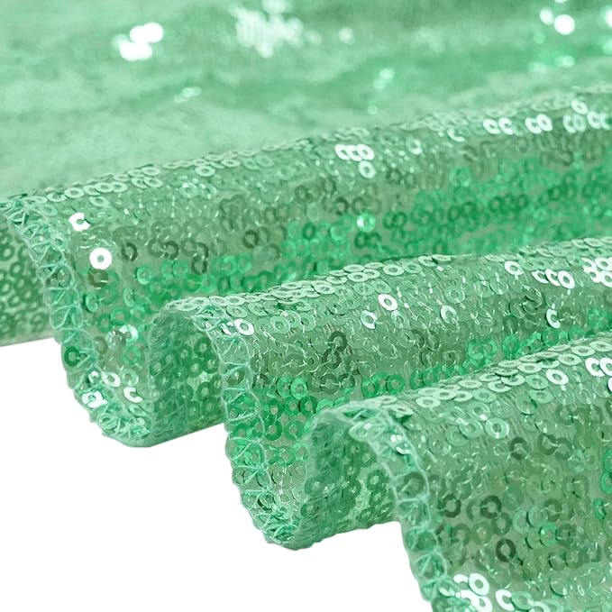 Eternal Beauty Mint Green 3mm Sequin Backdrop 10x10 Ft - Image 8