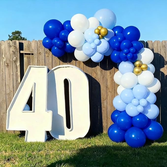 103pcs Blue White Balloon Garland Kit - Image 5