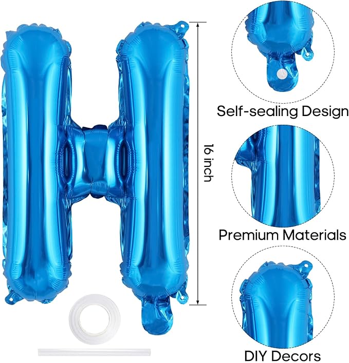Happy Birthday Balloons Banner, Foil Balloon Personalized Name Letters Balloons - Image 6