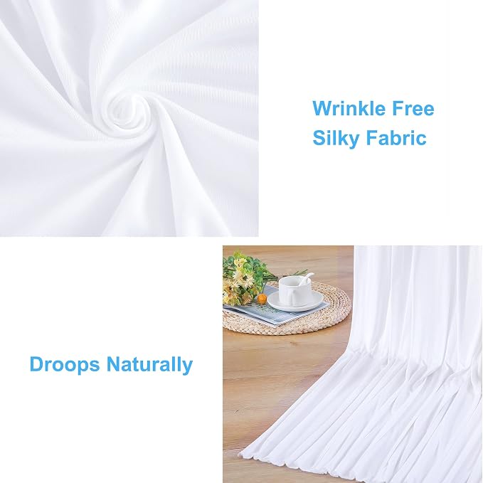 8 Panels White Backdrop Curtains - Image 8