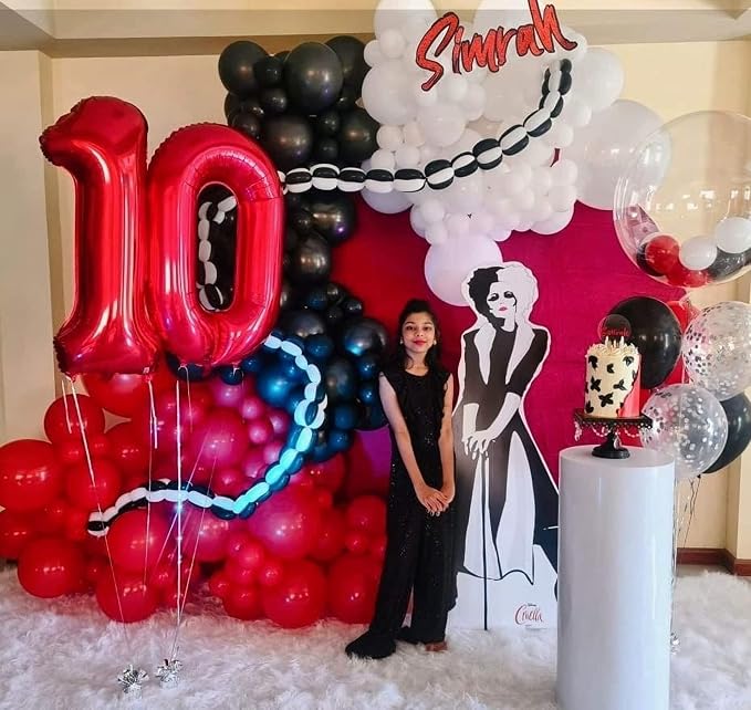 40 Inch Red 11 Balloons Giant Number 11 Balloons Red 11 Birthday Balloons 11th - Image 3