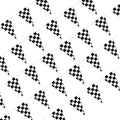 Piokio 10 Meters Black and White Checkered Flag Banner by Piokio