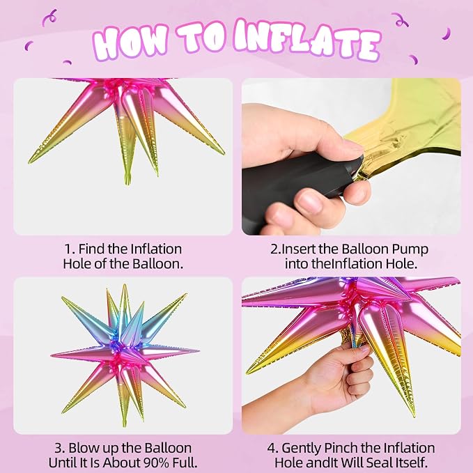 Rainbow Balloons, 12 Inches Yellow Hot Pink Lime Green Blue Red Neon Balloons - Image 3