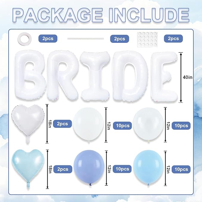 TONIFUL 40 Inch Giant Bride Balloon Bachelorette Party Decorations - Image 2
