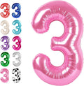 40 Inch Pink 3 Large Number Balloon, 3 13 23 30 33 36 38 Pink Birthday Party by Upgesy
