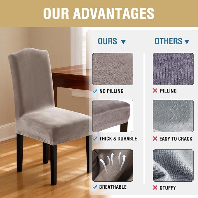 H.VERSAILTEX Dining Chair Covers Stretch - Image 6