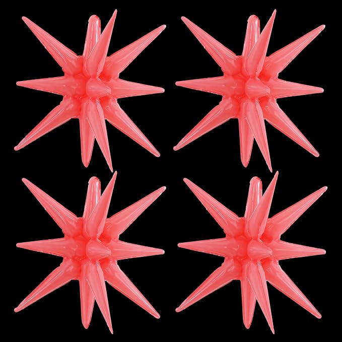 TONIFUL 4 Pcs Explosion Star Balloons Nude Pink Foil Balloon Party Decor | 22 by TONIFUL